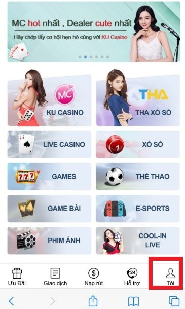 Giao Dien Casino Online Cua Nha Cai Thien Ha Bet